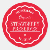 Zelfgemaakte conserven Jam Food Label (Voorkant)