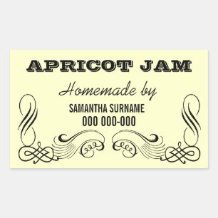 Zelfgemaakte conserven jam jar stickers