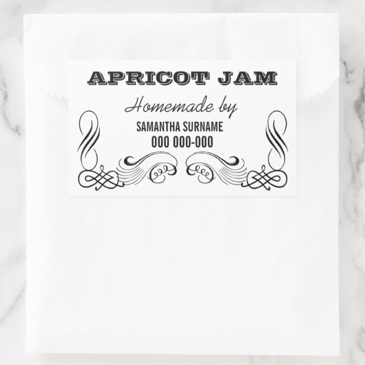 Zelfgemaakte conserven jam jar stickers (Tas)