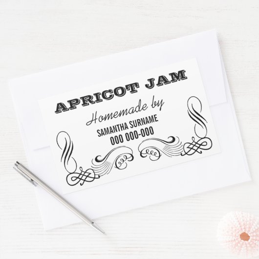 Zelfgemaakte conserven jam jar stickers (Envelop)