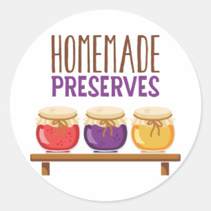 Zelfgemaakte conserven ronde sticker