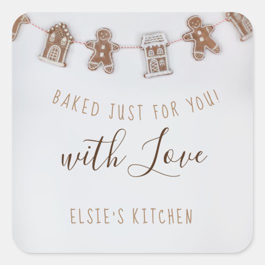 Zelfgemaakte cookie | Brood | Etiket gebakken goed (Voorkant)