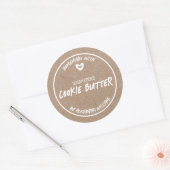 Zelfgemaakte Cookie Butter Ronde Sticker (Envelop)