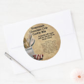 Zelfgemaakte Cookie Mix Gift Jar Labels, gepersona Ronde Sticker (Envelop)