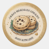 Zelfgemaakte Cookie Product Sticker Label (Voorkant)