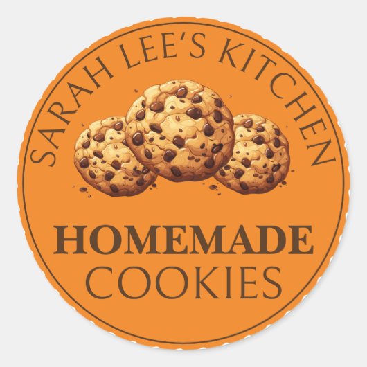 Zelfgemaakte cookies Label Sticker (Voorkant)