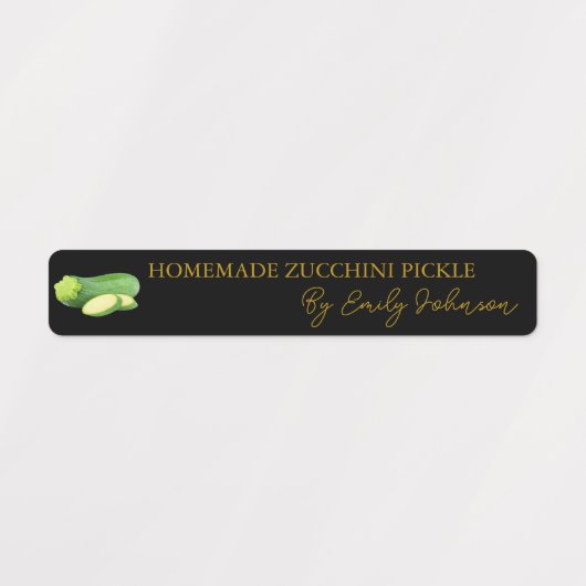 Zelfgemaakte courgette dunne label (Design 2)