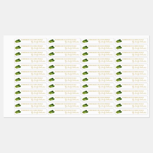 Zelfgemaakte courgette dunne label (Vel)