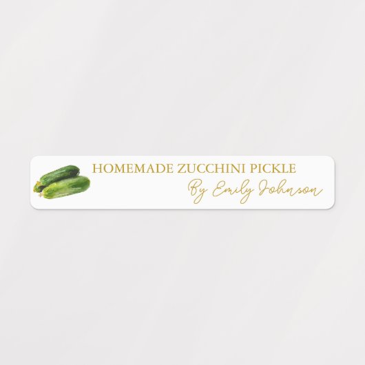 Zelfgemaakte courgette dunne label (Design 2)