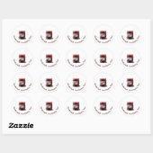 Zelfgemaakte Cranberry Jam Jar Stickers (Vel)