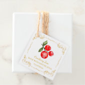 Zelfgemaakte Cranberry Jam Square Hang Label (In situ)