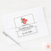 Zelfgemaakte Cranberry Jam Square Label (Envelop)