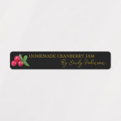Zelfgemaakte Cranberry Jam Thin Seal Label (Design 2)