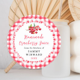 Zelfgemaakte Cranberry Juice Drink Label