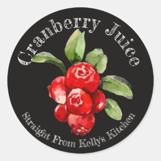 Zelfgemaakte Cranberry-Sap Voedsel Etiket