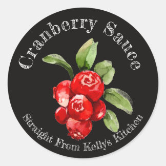 Zelfgemaakte Cranberry-saus Etiket voor Thuisconse
