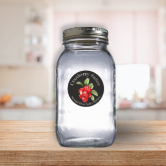Zelfgemaakte Cranberry-saus Etiket voor Thuisconse