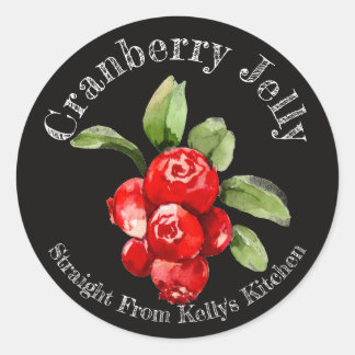Zelfgemaakte Cranberryjam Voedsel Etiket