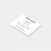 Zelfgemaakte cupcakes gemaakt met liefde tekst toe post-it® notes (Schuin)