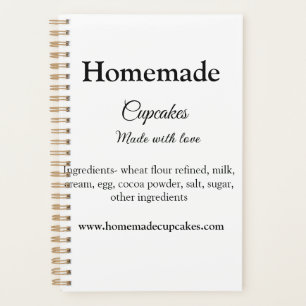Zelfgemaakte cupcakes gemaakt met liefde voeg teks planner