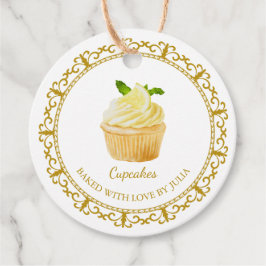  zelfgemaakte cupcakes hangen Label
