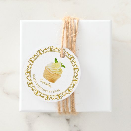 zelfgemaakte cupcakes hangen Label (In situ)