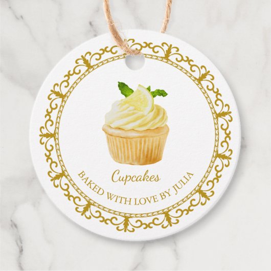 zelfgemaakte cupcakes hangen Label (Voorkant)