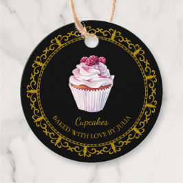  zelfgemaakte cupcakes hangen Label