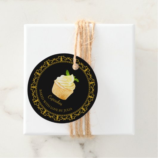  zelfgemaakte cupcakes hangen Label (In situ)