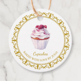  zelfgemaakte cupcakes hangen Label