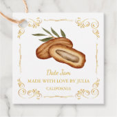  Zelfgemaakte Datum Jam Square Hang Label (Voorkant)