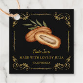  Zelfgemaakte Datum Jam Square Hang Label (Voorkant)