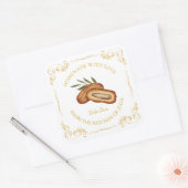 zelfgemaakte datum Jam Square Label (Envelop)