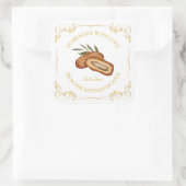 zelfgemaakte datum Jam Square Label (Tas)