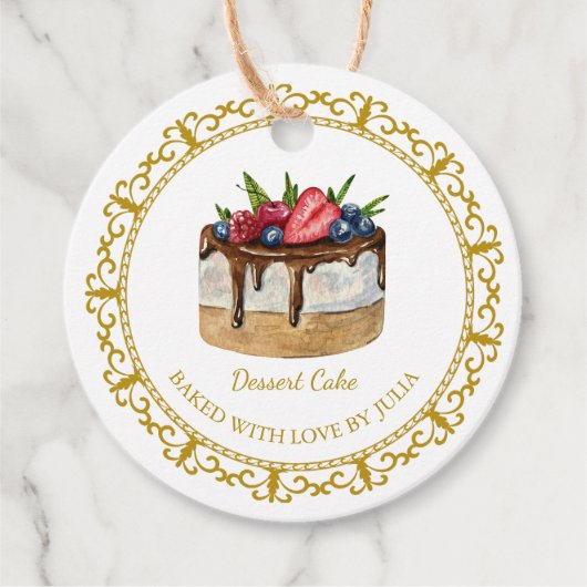 Zelfgemaakte Dessert Cake Hang Label (Voorkant)