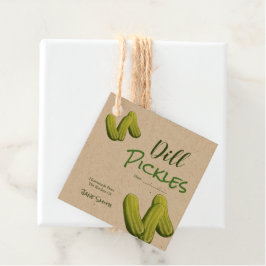 Zelfgemaakte dille augurken inblikken pot label