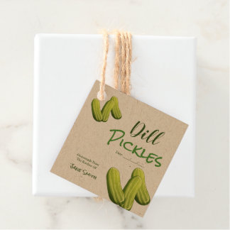 Zelfgemaakte dille augurken inblikken pot label