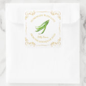  zelfgemaakte dilly bonen augurk vierkant label (Tas)