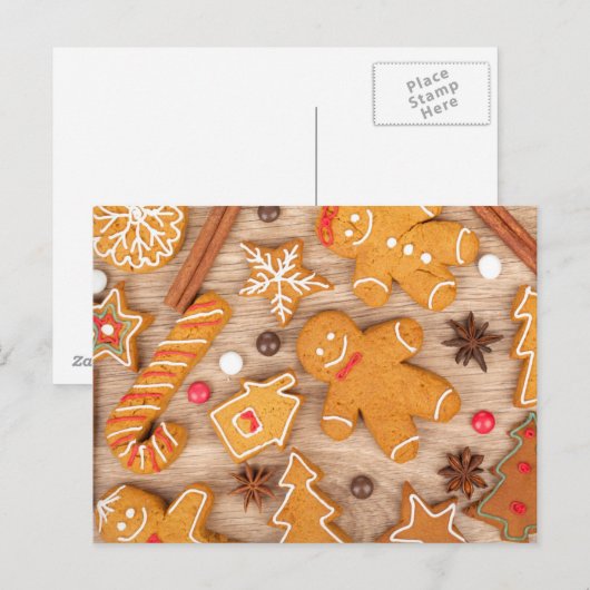 Zelfgemaakte Diverse Kerst Gingerbread Cookies Feestdagenkaart (Voorkant / Achterkant)