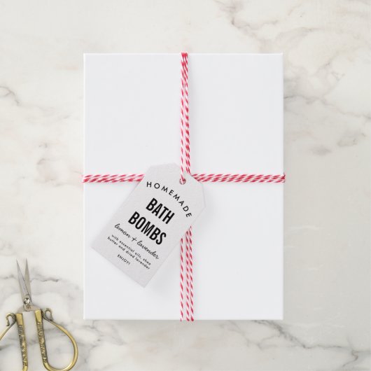 Zelfgemaakte DIY badbom verpakking label Cadeaulabel (Met Touw)