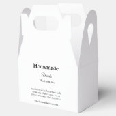 Zelfgemaakte donuts gemaakt met liefde en tekst to bedankdoosjes (Geopend)