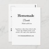 Zelfgemaakte donuts gemaakt met liefde en tekst to briefkaart (Voorkant / Achterkant)