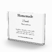 Zelfgemaakte donuts gemaakt met liefde en tekst to fotoblokken (Rechts)