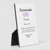 Zelfgemaakte donuts gemaakt met liefde en tekst to fotoplaat (Zijkant)