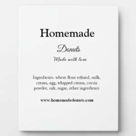 Zelfgemaakte donuts gemaakt met liefde en tekst to fotoplaat