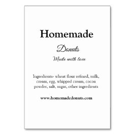 Zelfgemaakte donuts gemaakt met liefde en tekst to kaart