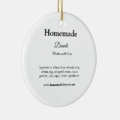Zelfgemaakte donuts gemaakt met liefde en tekst to keramisch ornament (Rechts)