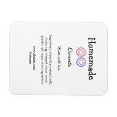 Zelfgemaakte donuts gemaakt met liefde en tekst to magneet (Horizontaal)