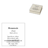 Zelfgemaakte donuts gemaakt met liefde en tekst to rubberstempel (Gestempeld)