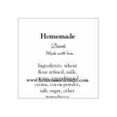 Zelfgemaakte donuts gemaakt met liefde en tekst to rubberstempel (Afrduk)